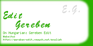 edit gereben business card